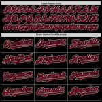 Custom Name Number Bomber Hoodie Jacket Full Snap Varsity Letterman in Black Maroon Cream - Personalized Team Apparel Personalized
