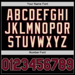 Custom Name Number Bomber Hoodie Jacket Full Snap Varsity Letterman in Black Maroon Cream - Personalized Team Apparel Personalized