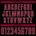 Custom Name Number Soccer Jersey Sublimation Fashion Pinstripe Black Maroon Cream Uniform Personalized Black Maroon-Cream