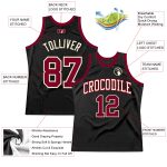 Custom Maroon Black Cream Throwback Basketball Jersey Personalized Personalized Black Maroon-Cream Throwback Basketball Jersey