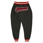 Custom Team Sports Pants with Name and Number - Personalized Black Maroon-Crem Athletic Wear Personalized Black Maroon-Crem