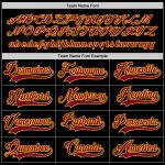 Custom Maroon Gold Hockey Jersey - Personalized Black Team Apparel Personalized Black Maroon-Gold Hockey Jersey