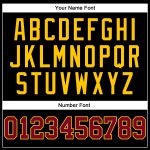 Personalized Long Sleeve Performance T-Shirt in Black Maroon-Gold for Men & Women Personalized Black Maroon-Gold Long Sleeve