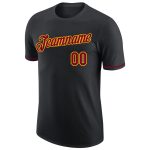 Personalized Performance T-Shirt in Black Maroon-Gold for Custom Style Personalized Black Maroon-Gold Performance T-Shirt
