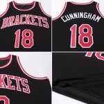 Custom Name Number Basketball Jersey - Personalized Black Maroon White Authentic Throwback Team Design Personalized Black