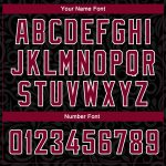 Custom Name and Number Basketball Jersey - Personalized Black Maroon-White Flower Authentic City Edition Personalized Black