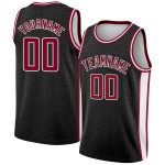 Personalized Basketball Jersey - Black Maroon White Flower City Edition Personalized Black Maroon-White Flower City Edition