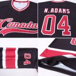 Custom Black Maroon White Hockey Jersey - Personalized Team Apparel Personalized Black Maroon-White Hockey Jersey