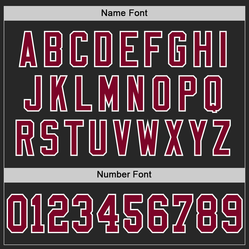 Personalized Throwback Football Jersey in Black Maroon-White Mesh for Men Personalized Black Maroon-White Mesh Throwback - Image 4