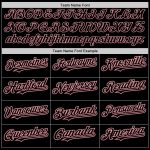 Personalized Black Pink 3D Abstract Sharp Shape Baseball Jersey Medium Personalized Black Medium Pink 3D Abstract Sharp Shape