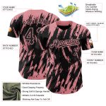 Personalized Black Pink 3D Abstract Sharp Shape Baseball Jersey Medium Personalized Black Medium Pink 3D Abstract Sharp Shape