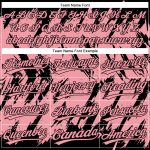Personalized Black Pink 3D Abstract Unisex Softball Jersey - Medium, Two-Button Design, Soft Fabric Personalized Black Medium