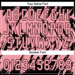 Personalized Black Pink 3D Abstract Unisex Softball Jersey - Medium, Two-Button Design, Soft Fabric Personalized Black Medium