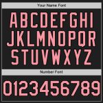 Personalized Black Pink 3D Confetti Baseball Jersey - Medium Size Personalized Black Medium Pink 3D Confetti Baseball Jersey