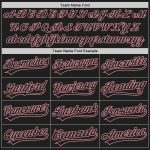 Personalized Pink 3D Curve Lines Black Medium Baseball Jersey Personalized Black Medium Pink 3D Curve Lines Baseball Jersey