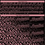 Personalized Black Medium Pink 3D Leopard Print Baseball Jersey Fashion Personalized Black Medium Pink 3D Leopard Print Fade