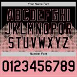 Custom Name & Number Personalized Black Medium Pink 3D Gradient Pattern Baseball Jersey Personalized Black Medium Pink 3D