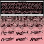 Custom Name & Number Personalized Black Medium Pink 3D Gradient Pattern Baseball Jersey Personalized Black Medium Pink 3D