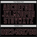 Custom Name and Number Personalized Black Baseball Jersey Medium with Pink Line Authentic Team Design Personalized Black