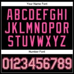 Personalized Black and Pink Baseball Jersey - Medium Size Custom Jersey Personalized Black Medium Pink-Pink Baseball Jersey