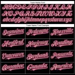 Personalized Black and Pink Baseball Jersey - Medium Size Custom Jersey Personalized Black Medium Pink-Pink Baseball Jersey