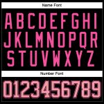 Personalized Pink Hockey Lace Neck Jersey - Black Medium Personalized Black Medium Pink-Pink Hockey Lace Neck Jersey