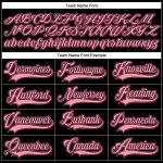 Personalized Pink Hockey Lace Neck Jersey - Black Medium Personalized Black Medium Pink-Pink Hockey Lace Neck Jersey