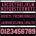 Custom Pink Mesh Medium Football Jersey with Personalized Name & Number - Black Team Authentic Personalized Black Medium