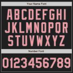 Personalized Black Baseball Jersey Medium Size with Pink and Steel Gray Design Personalized Black Medium Pink-Steel Gray