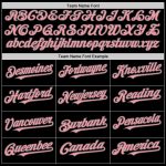 Personalized Black Pink Steel Gray Medium Throwback Baseball Jersey - Custom Sports Apparel Personalized Black Medium Pink-Steel
