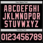 Personalized Unisex Softball Jersey in Black, Medium with Pink and Steel Gray, Two-Button Design Personalized Black Medium