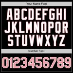 Personalized 3D Gradient Twinkle Star Baseball Jersey - Medium Black with Pink and White Personalized Black Medium Pink-White