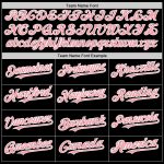 Customizable 3D Gradient Twinkle Star Baseball Jersey with Personalized Name and Number - Black Medium Pink-White Design