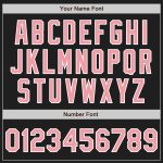Personalized Black Baseball Jersey with Pink and White Accents - Medium Size Personalized Black Medium Pink-White Baseball