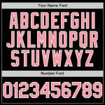 Custom Name Number Varsity Letterman Bomber Hoodie Jacket - Personalized Medium Black Pink-White Full-Snap Personalized Black