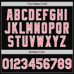 Personalized Black Pink-White Bomber Varsity Letterman Jacket Medium Personalized Black Medium Pink-White Bomber Full-Snap