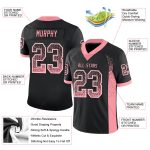 Personalized Black Pink White Medium Drift Fashion Football Jersey Mesh Personalized Black Medium Pink-White Mesh Drift Fashion