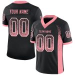 Personalized Black Pink White Medium Drift Fashion Football Jersey Mesh Personalized Black Medium Pink-White Mesh Drift Fashion