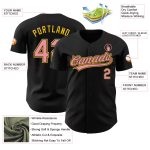 Personalized Black Baseball Jersey for Medium Size, Pink and Yellow Design Personalized Black Medium Pink-Yellow Baseball