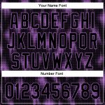 Personalized Black Purple 3D Halftone Dots Baseball Jersey - Medium Size Personalized Black Medium Purple 3D Halftone Dots