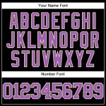 Personalized Black Medium Baseball Jersey with Purple-Cream Mesh Throwback Design Personalized Black Medium Purple-Cream