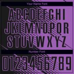 Custom Black Purple Line Soccer Jersey Medium Size - Sublimation Uniform Personalized Black Medium Purple Line Sublimation