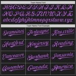 Personalized Black 3D Confetti Baseball Jersey in Purple and Medium Pink - Custom Apparel for Sports Fanatics Personalized