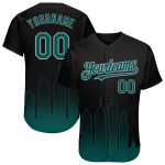 Personalized Philadelphia City Edition 3D Black Midnight Green-Gray Fade Baseball Jersey Personalized Black Midnight Green-Gray