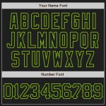 Personalized 3D Abstract Black Neon Green Baseball Jersey, Custom Sportswear Apparel Personalized Black Neon Green 3D Abstract