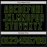 Personalized 3D Abstract Splatter Baseball Jersey in Black and Neon Green Grunge Design Personalized Black Neon Green 3D