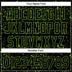 Personalized Black Neon Green 3D Abstract Splatter Ink Design Baseball Jersey Personalized Black Neon Green 3D Abstract Splatter