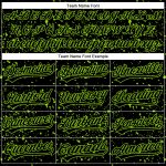 Personalized Black Neon Green 3D Abstract Splatter Ink Design Baseball Jersey Personalized Black Neon Green 3D Abstract Splatter