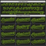 Custom Black Neon Green 3D Curve Lines Jersey for Baseball - Personalized Athletic Wear Personalized Black Neon Green 3D