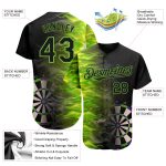 Personalized 3D Dart Board Baseball Jersey in Black Neon Green - Unique Custom Sports Apparel Personalized Black Neon Green